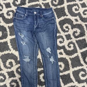 Maurices Indigo Distressed Skinny Jeans